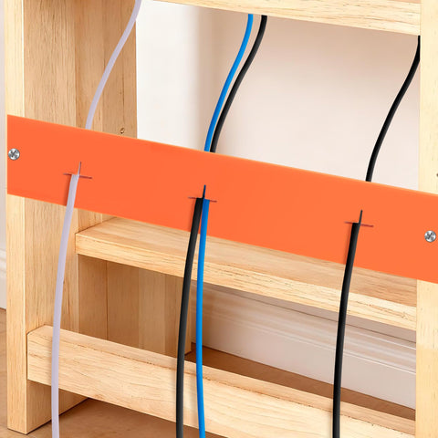 Orange visibility aids quick identification and path tracing on job sites.