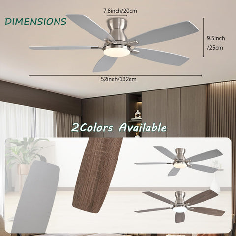 NKPU dual blade color nickel reflects modern decor while boosting airflow.