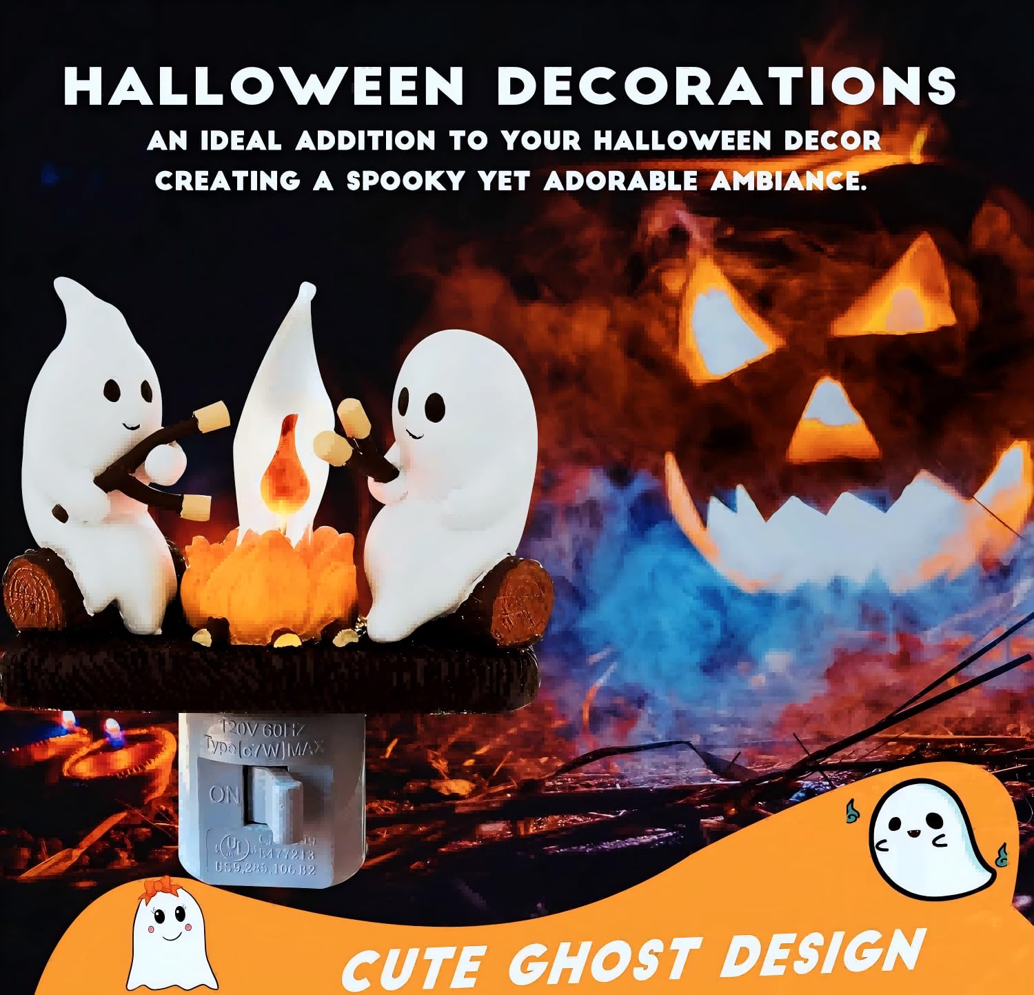nlaa Campfire Nightlight features a flickering orange flame for warm hallway ambience.