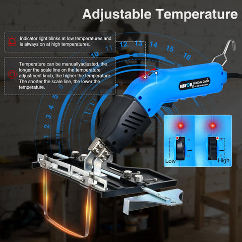 NLBFOU foam cutter used on XPS and EPS boards for clean cuts.