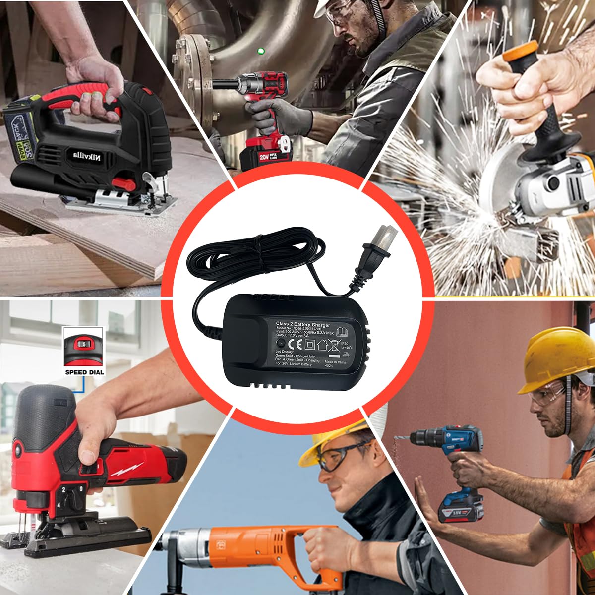 NLKVilla SKIL 12V charger in use with battery for safe operation