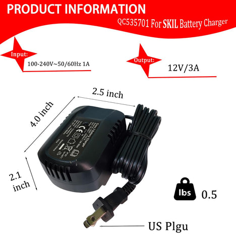 NLKVilla SKIL 12V charger status colors help protect device and monitor safety