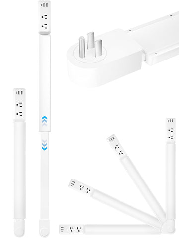NLMRXI electric outlet extender vertical 22-34in behind furniture keeps cords tidy