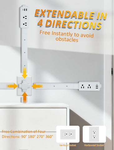 NLMRXI outlet extender stick built with fireproof ABS+PC for safety