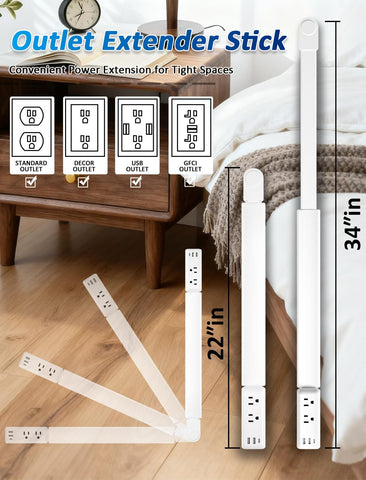 NLMRXI two AC outlets provide versatile charging at desk or bedside