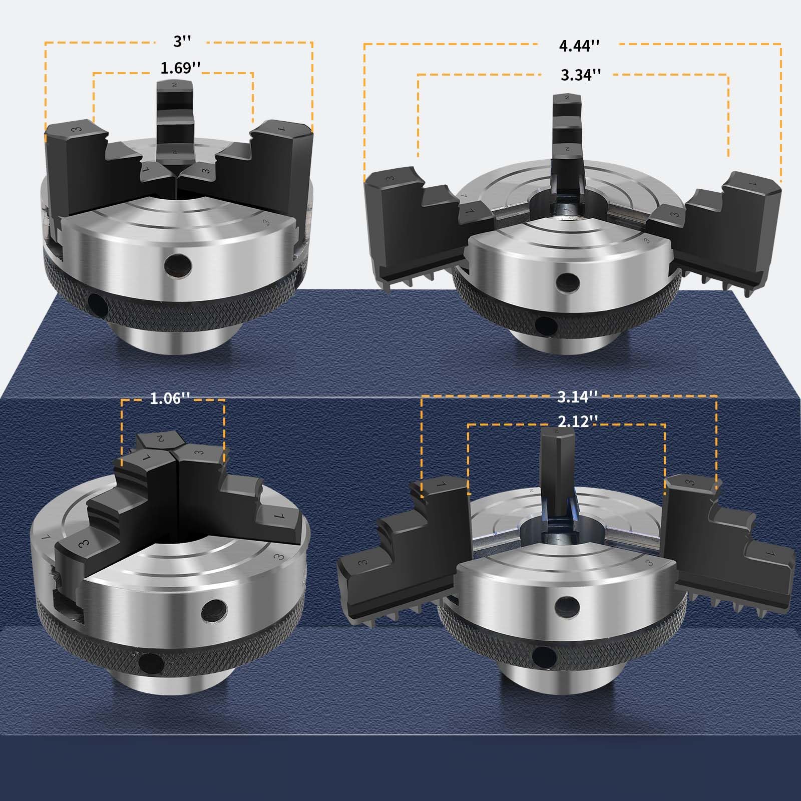NNBWKIXI CNC-milled steel chuck built for durability and long service
