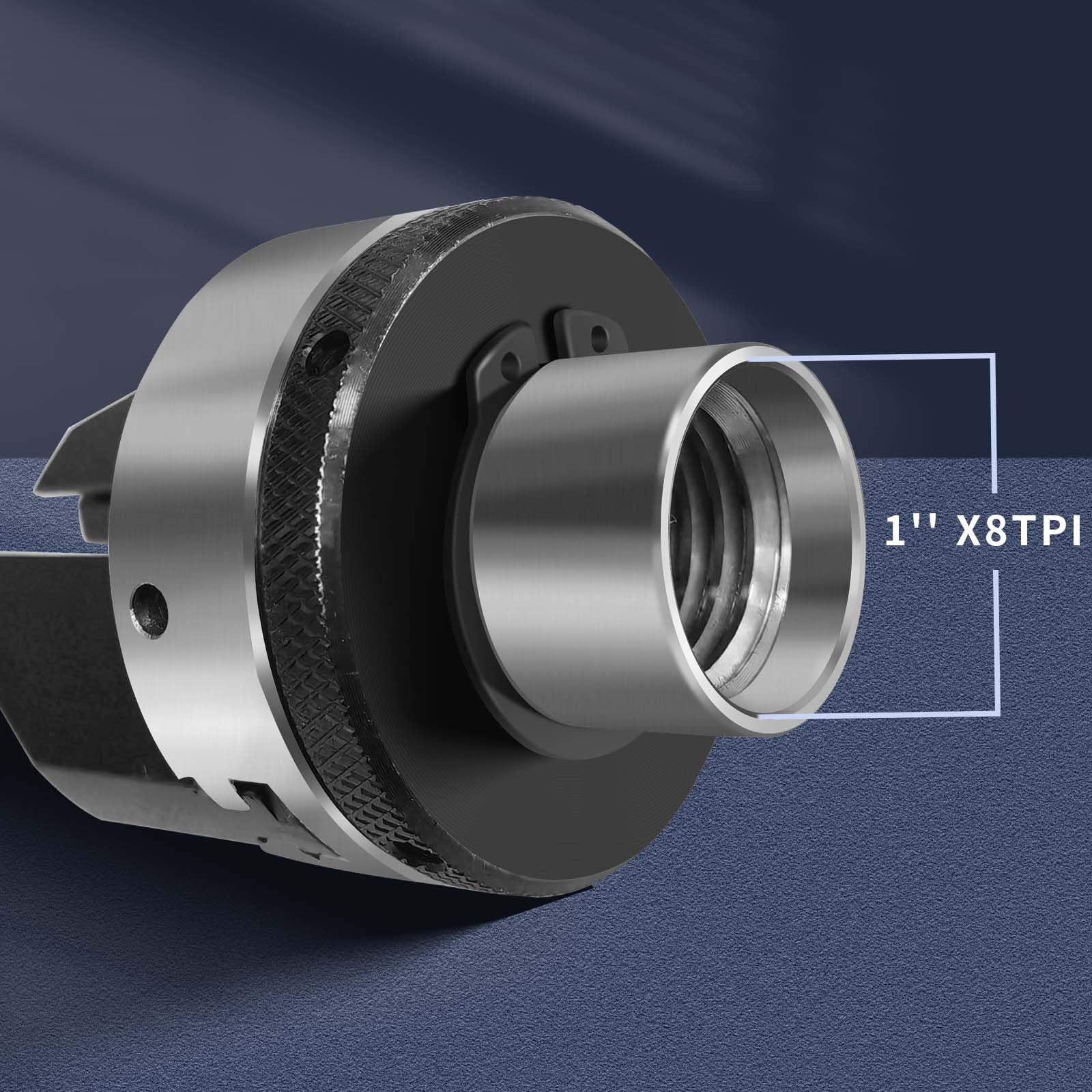 NNBWKIXI pen drilling chuck thread detail highlights 1" x 8TPI