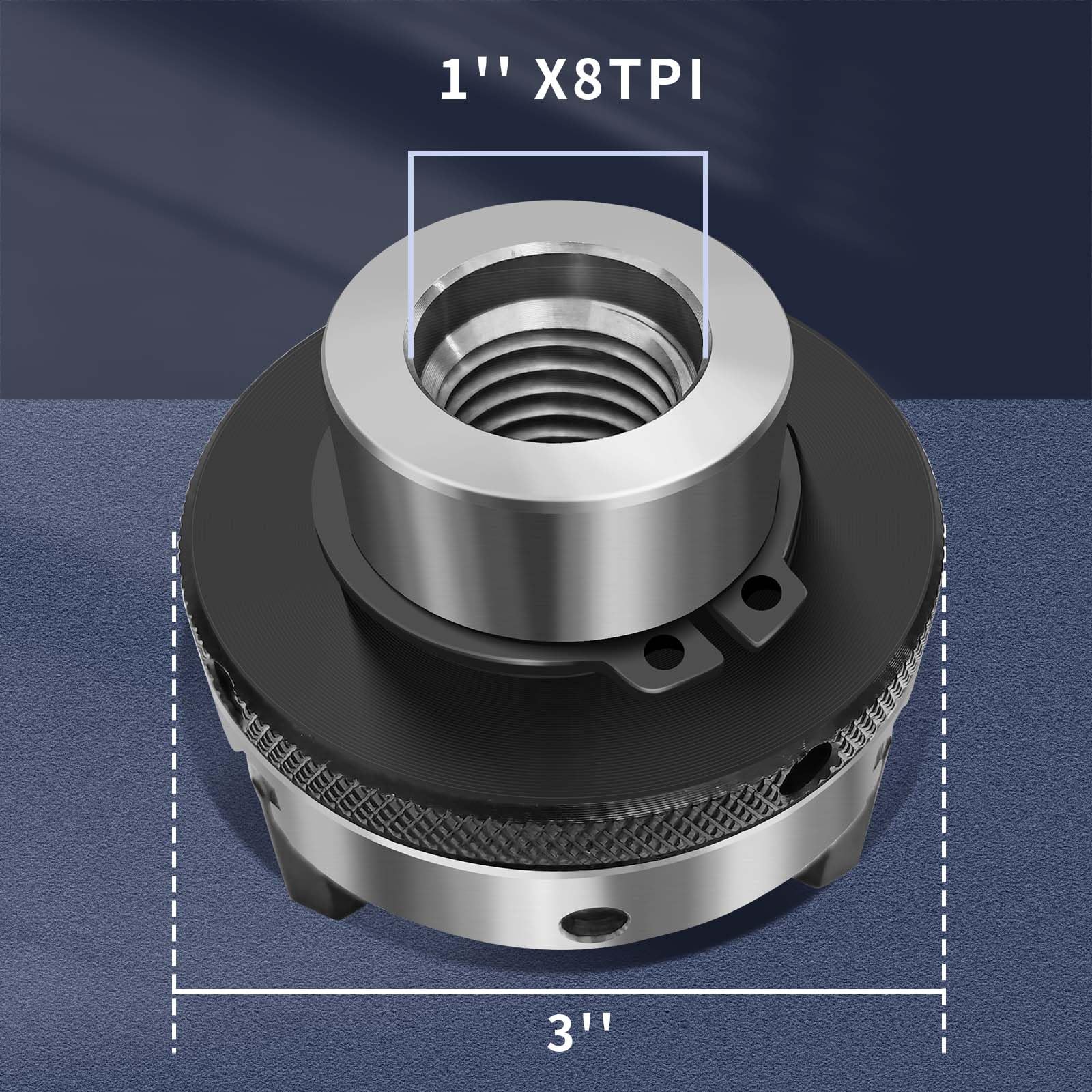 NNBWKIXI self-centering chuck with adjustable jaws for versatile clamping