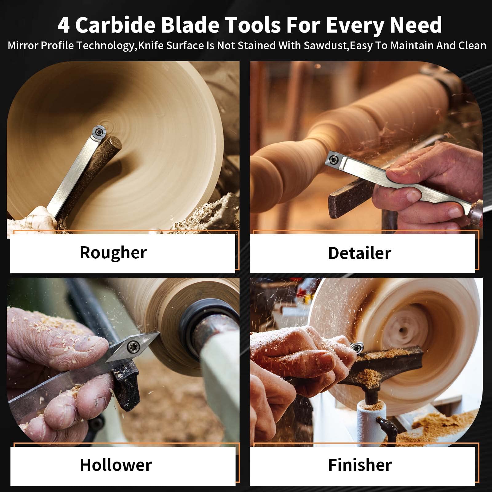 NNBWKIXI wood lathe tool set compatibility with standard turning tools