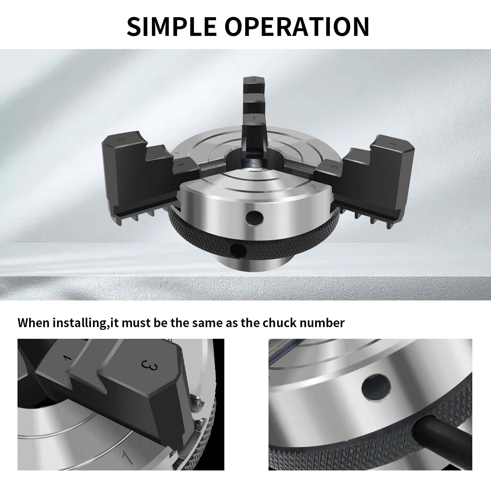 NNBWKIXI woodworking chuck clamps securely for consistent round and square workpieces