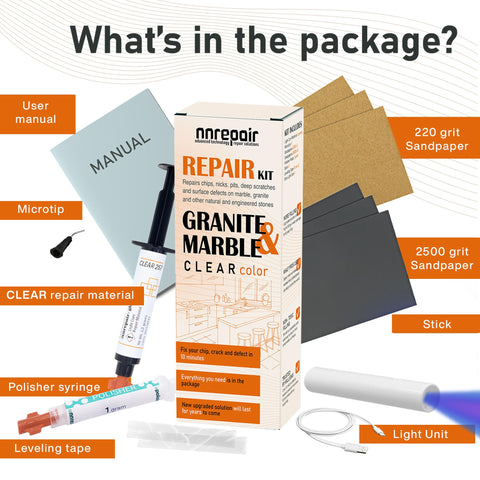 NNREPAIR sandpaper set to prep and finish the repaired area
