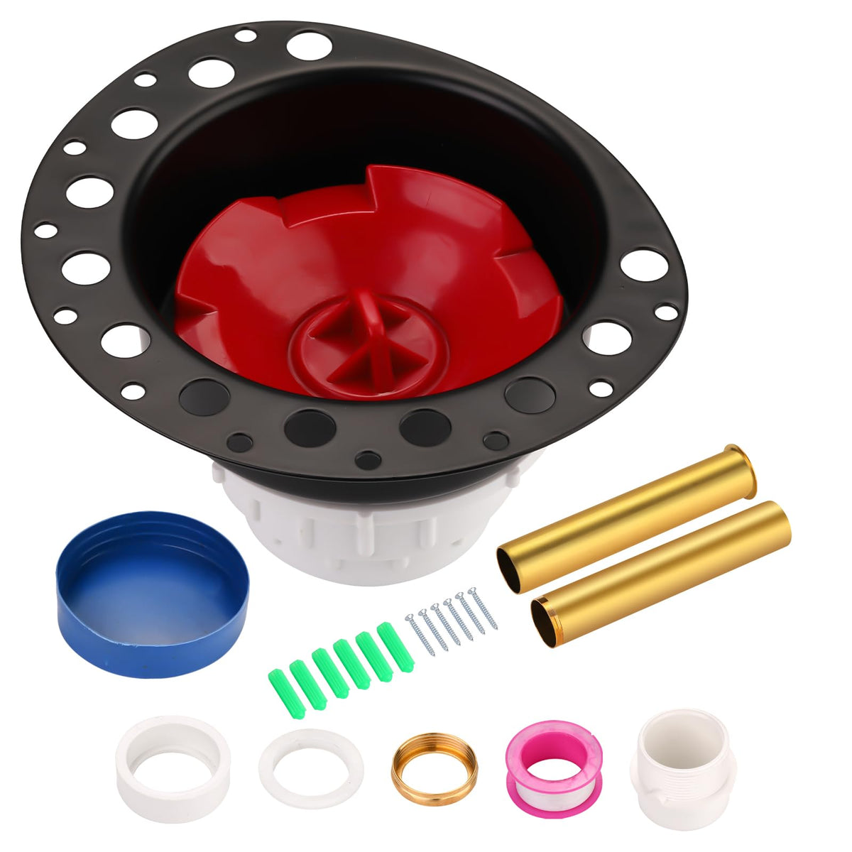 Noarixa freestanding tub drain rough-in kit ready for quick installation and secure fit.