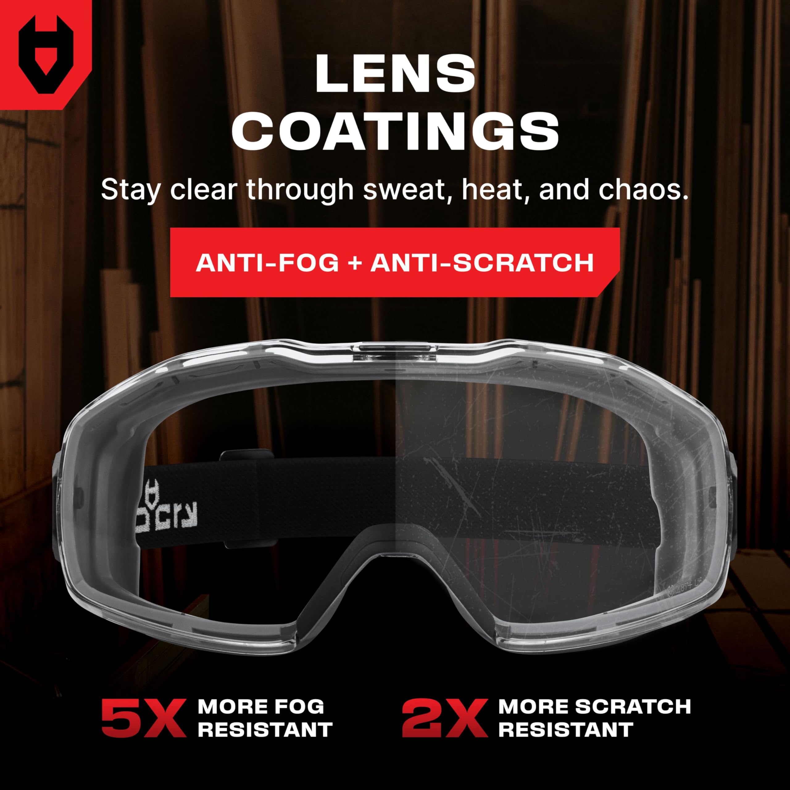 NoCry adjustable wide headband ensures comfortable wear with helmets.