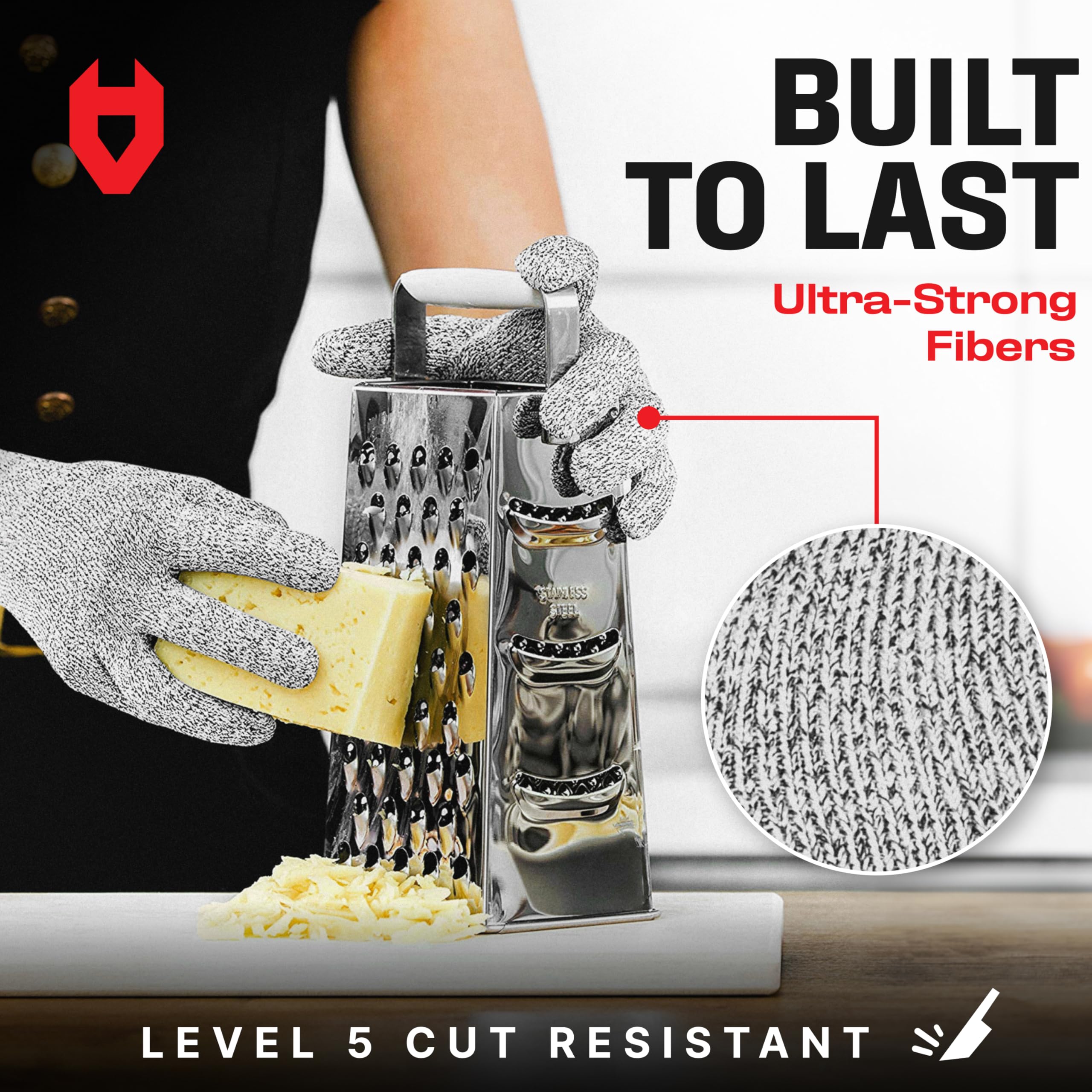 NoCry ambidextrous kitchen gloves fit both hands for versatile use.