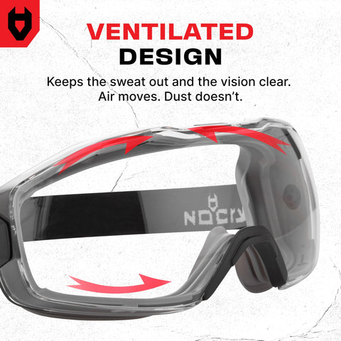 NoCry ANSI Z87.1 rated goggles are built for tough job sites.