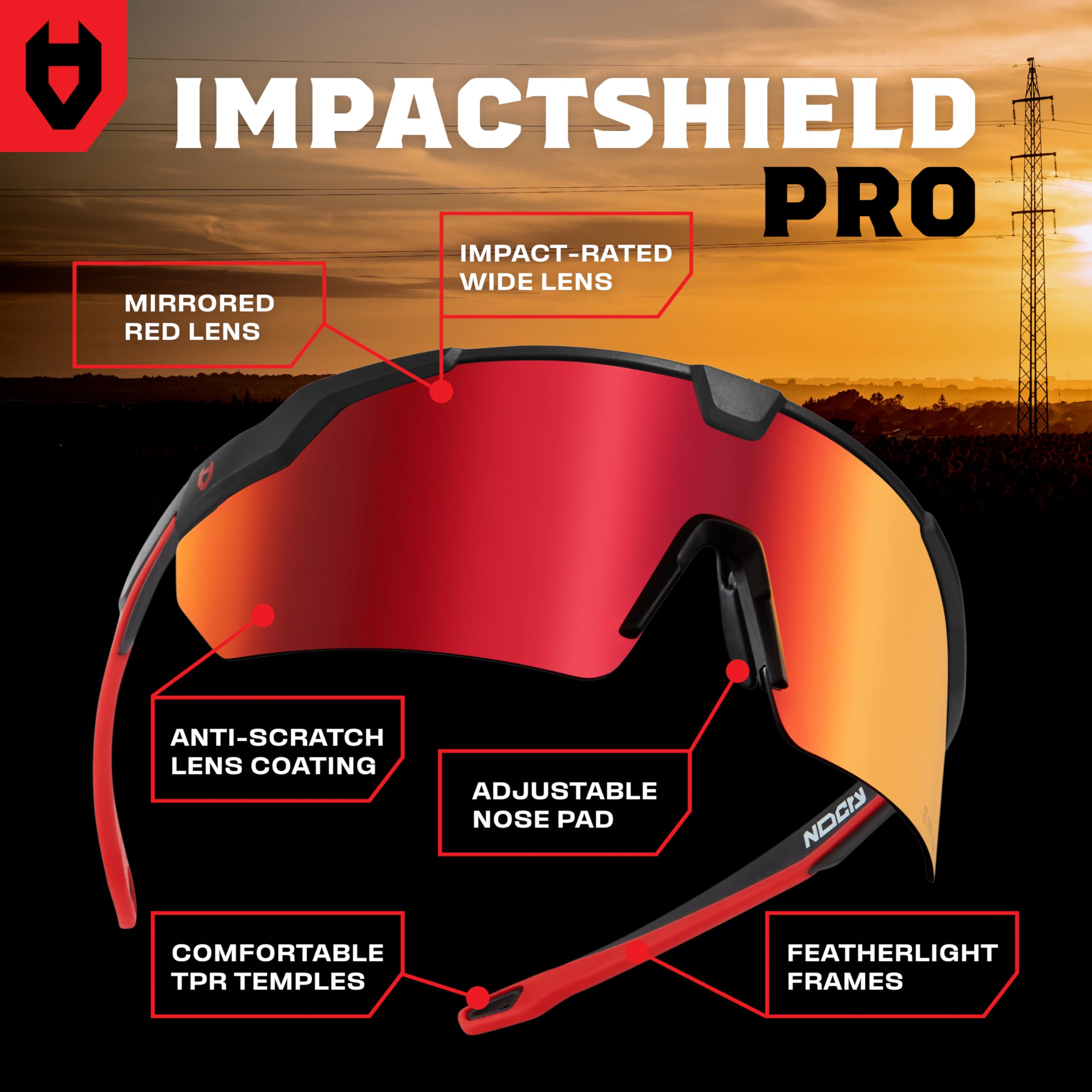 NoCry ANSI Z87 sunglasses with anti-scratch coating for enduring clarity on site