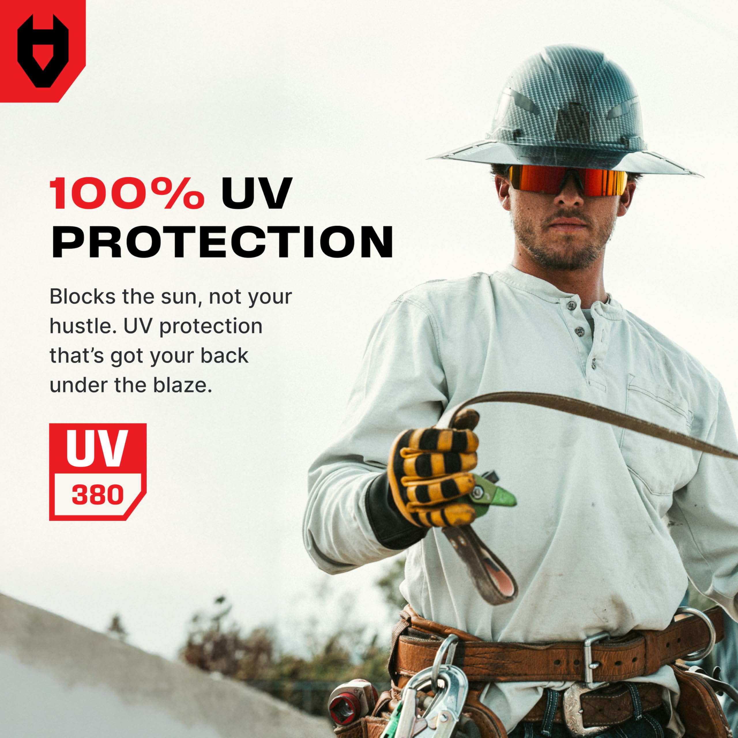 NoCry Z87 sunglasses with grippy temples for a secure fit during work