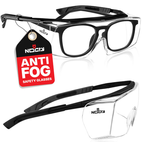 NoCry anti-fog over-glasses design for clear vision while wearing prescription eyewear.