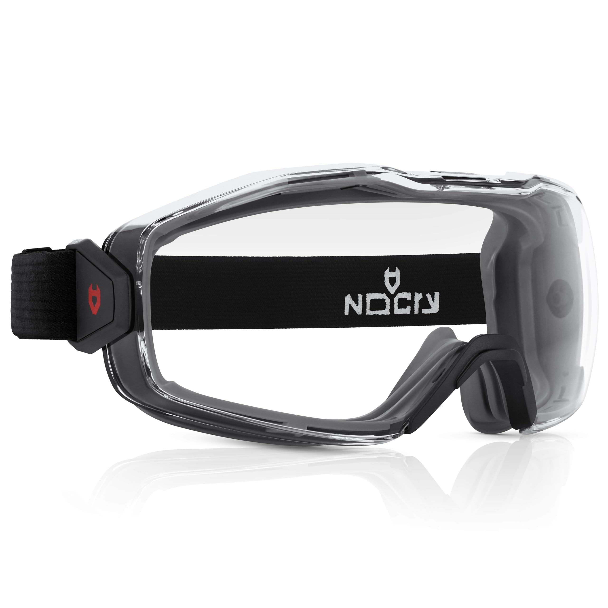 NoCry anti fog goggles over glasses fit over prescription eyewear securely.