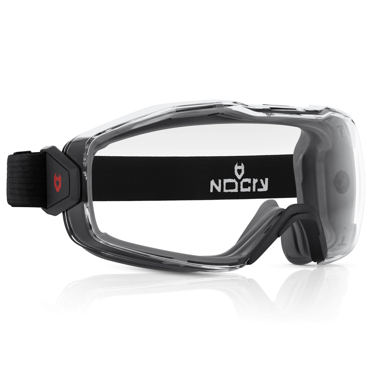 NoCry anti fog goggles over glasses fit over prescription eyewear securely.