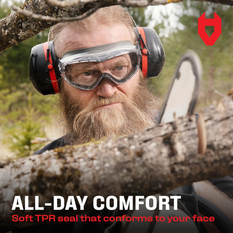 NoCry panoramic lenses protect peripheral vision during precise work.