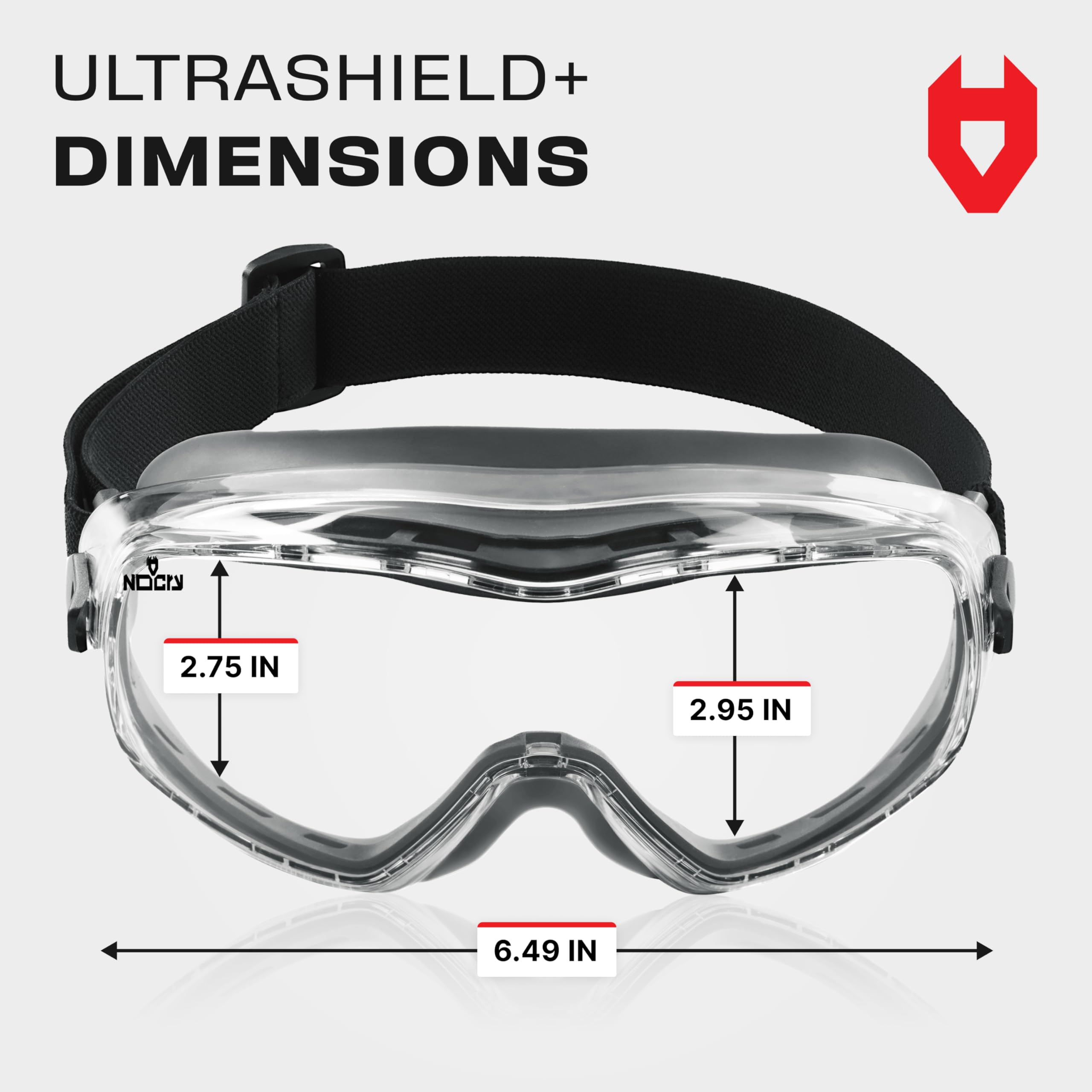 NoCry panoramic lenses provide comfortable all-day wear during lab work.
