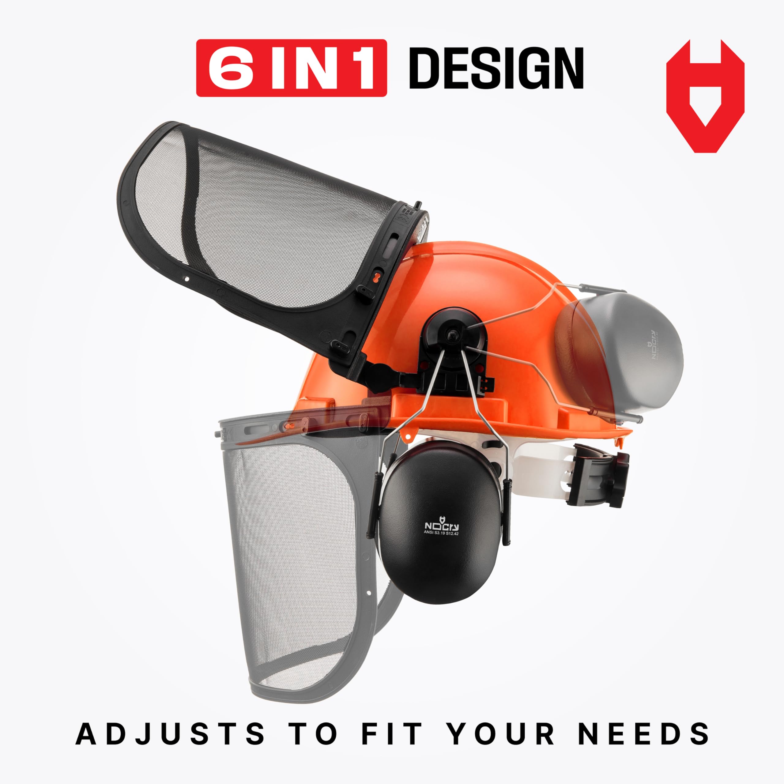NoCry forestry arborist helmet in use for professional work