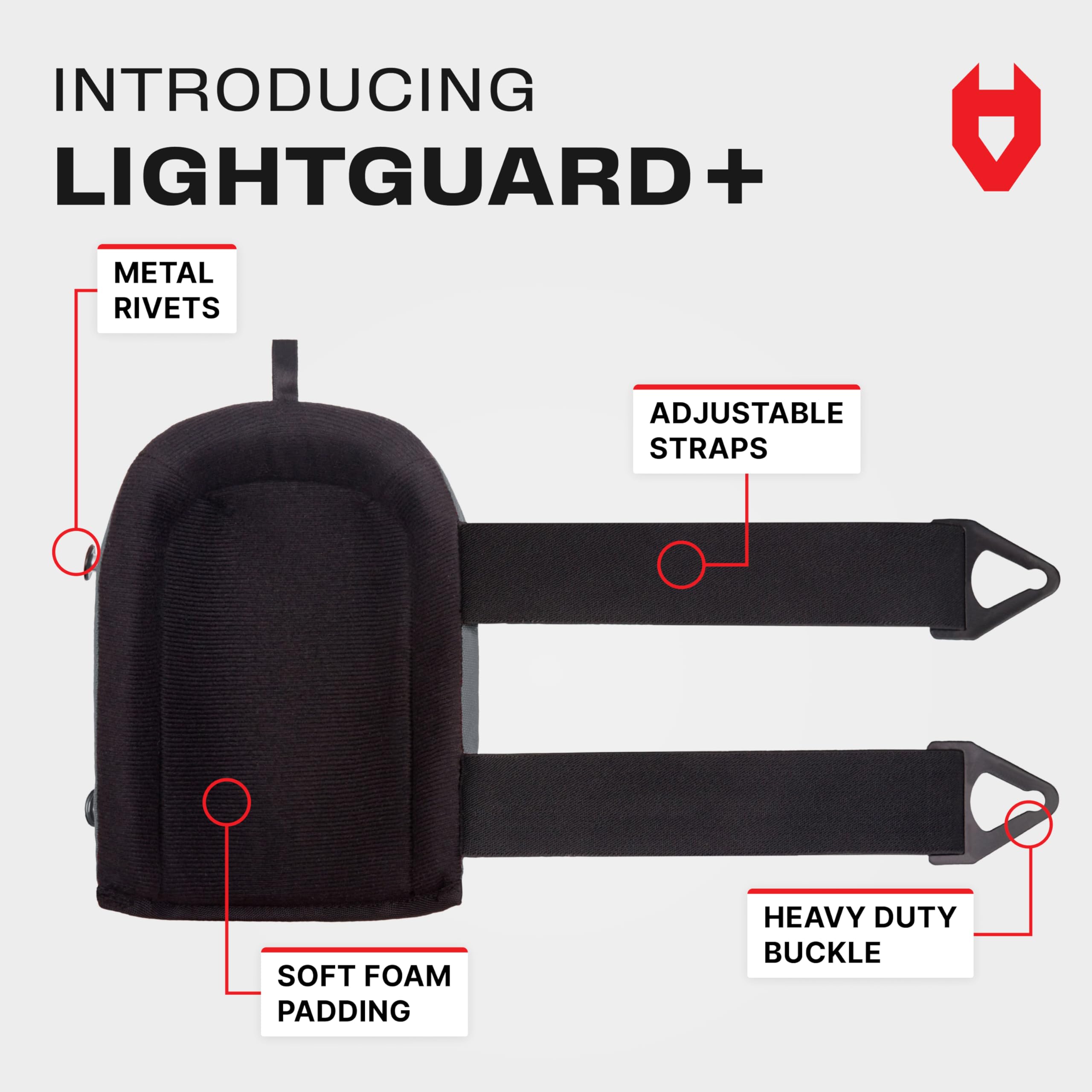 NoCry knee pads show adjustable neoprene straps for a secure fit.