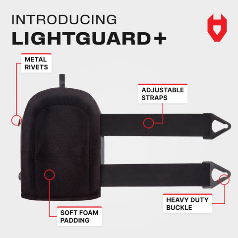 NoCry knee pads show adjustable neoprene straps for a secure fit.