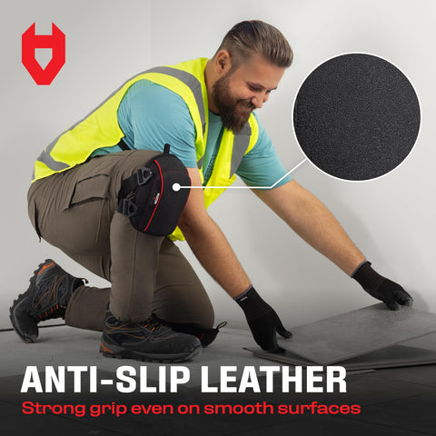 NoCry knee pads feature military-grade rivets for durable flooring work.