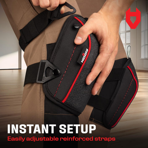 NoCry thick-foam cushion adds extra support for prolonged kneeling on hard surfaces.