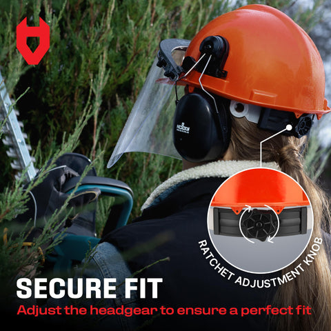 NoCry mesh visor on chainsaw helmet suitable for ventilation and visibility