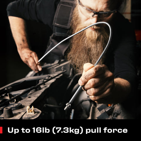NoCry magnet offers up to 16 lb pull for stubborn dropped items.