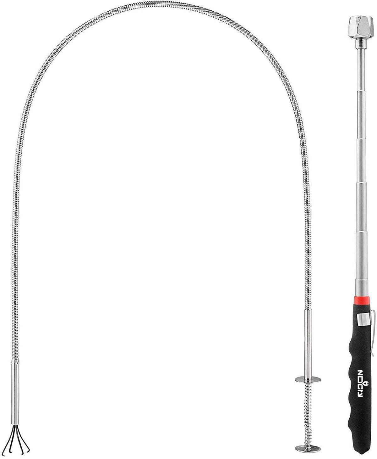 NoCry premium 36in flexible claw grabber reaches tight spaces for retrieval tasks.
