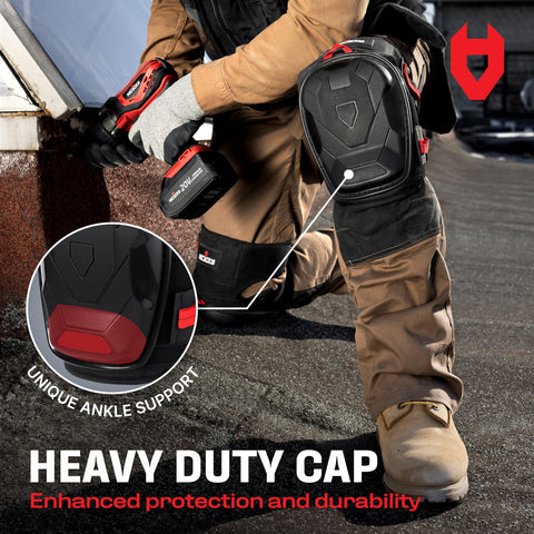 NoCry knee pads with reinforced thigh and shin straps ensure secure coverage.