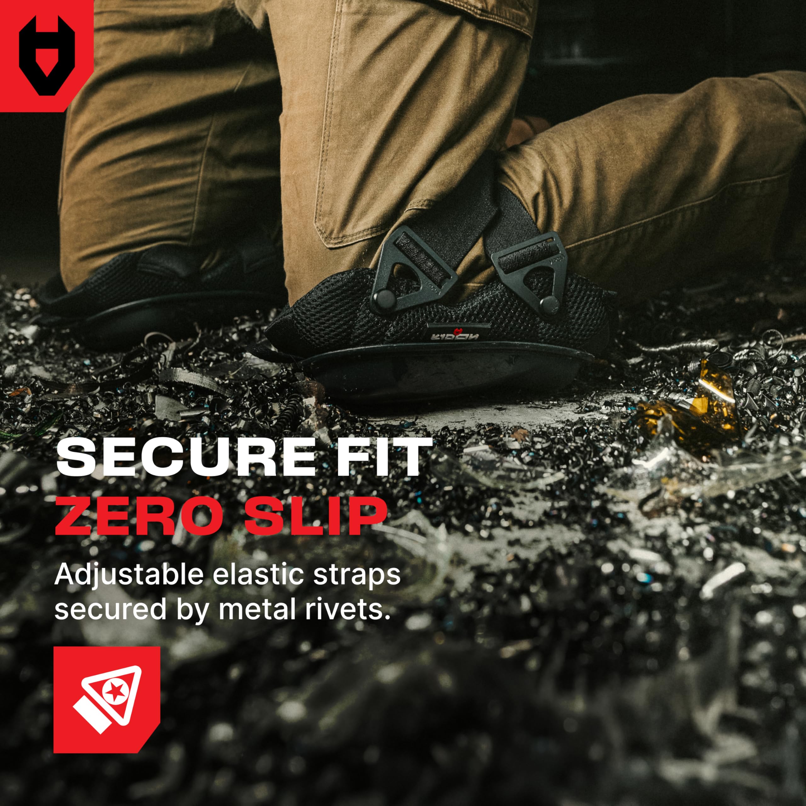 NoCry breathable mesh keeps knees cooler during long tasks.