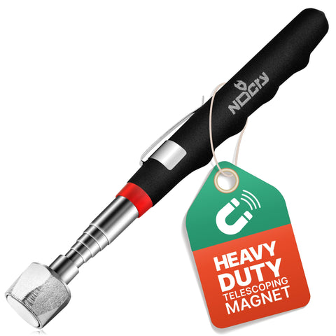 NoCry telescoping magnetic pickup tool with extended head for tight spaces