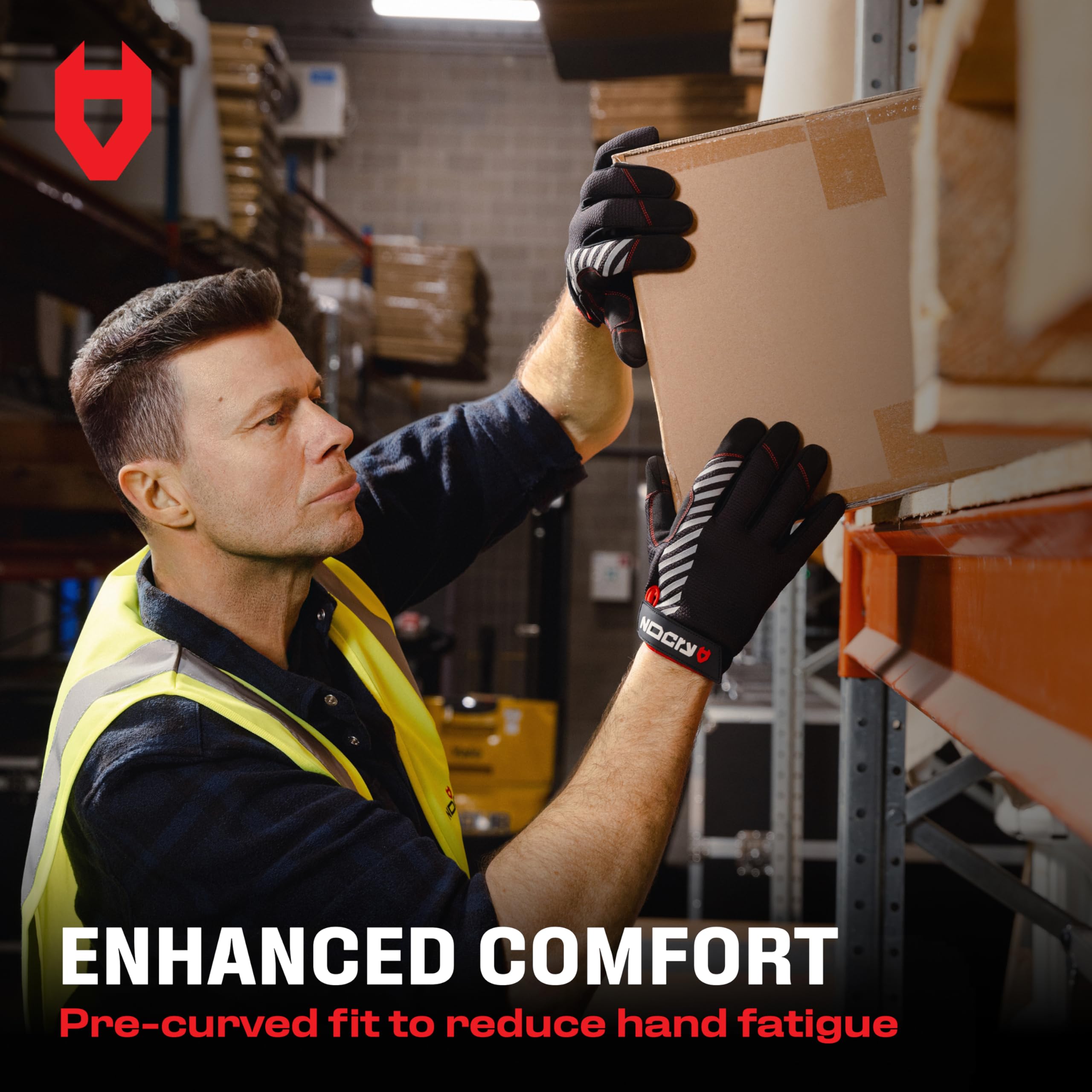 All-day comfort with light palm padding reduces fatigue during long tasks.