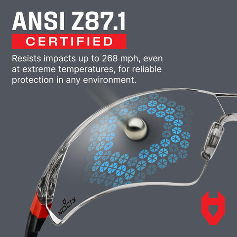 NoCry 100 percent UV protection shields eyes during outdoor tasks