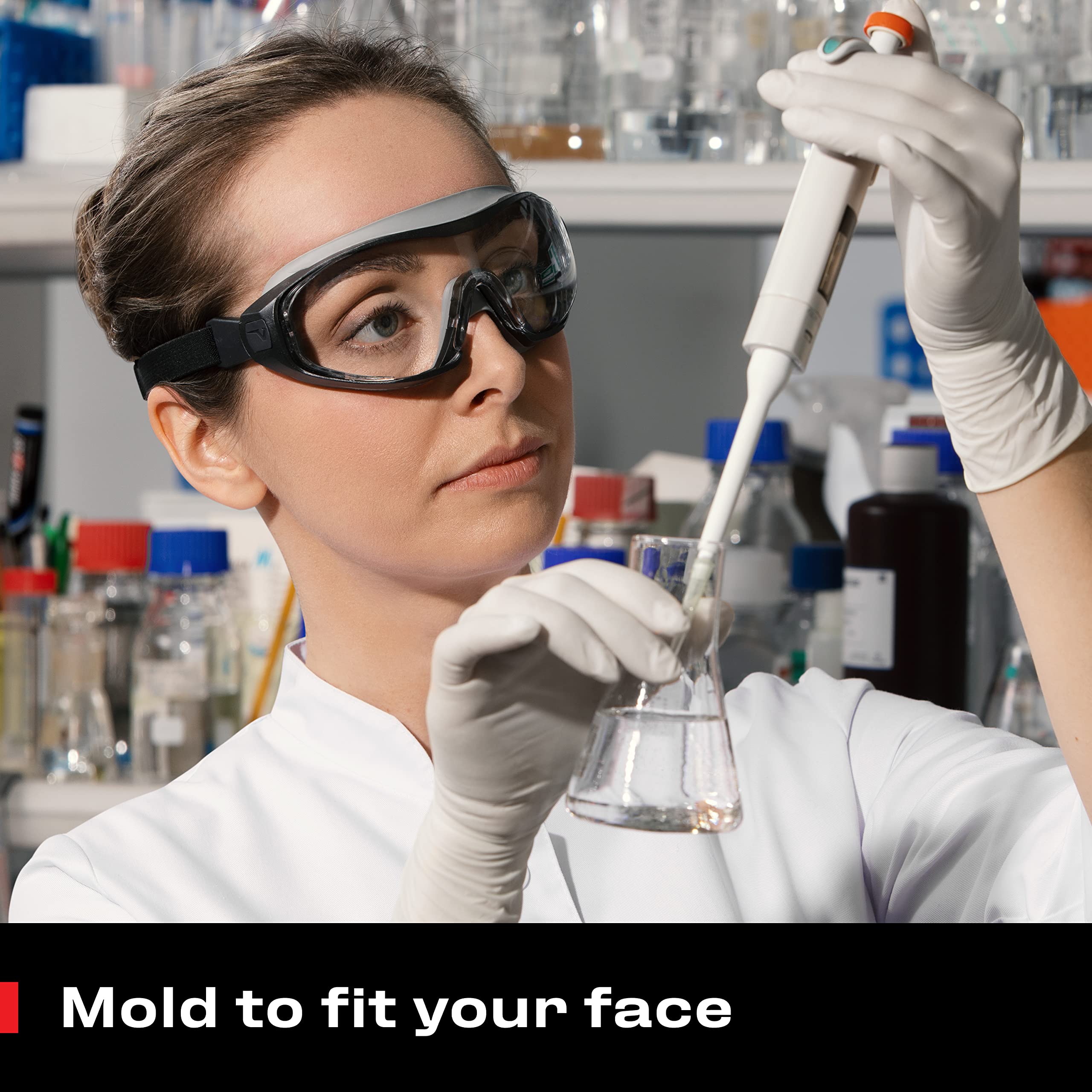 NoCry wide wrap lenses provide clear peripheral vision for lab work