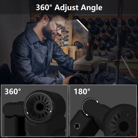 NODINIHU 360° rotation brightens hard-to-reach corners.