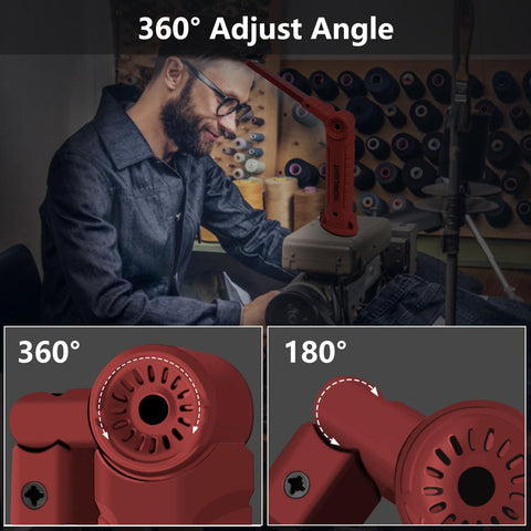 NODINIHU light with 360-degree rotation for tight spaces.