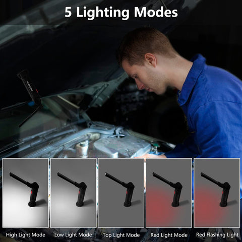 NODINIHU light hangs easily for flexible placement during repairs.