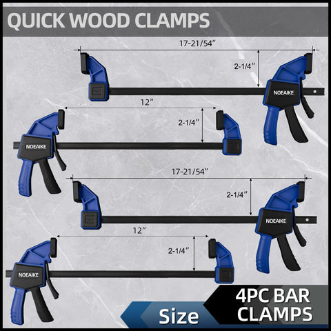 NOEAIKE Bar Clamps ergonomic handle reduces fatigue during projects