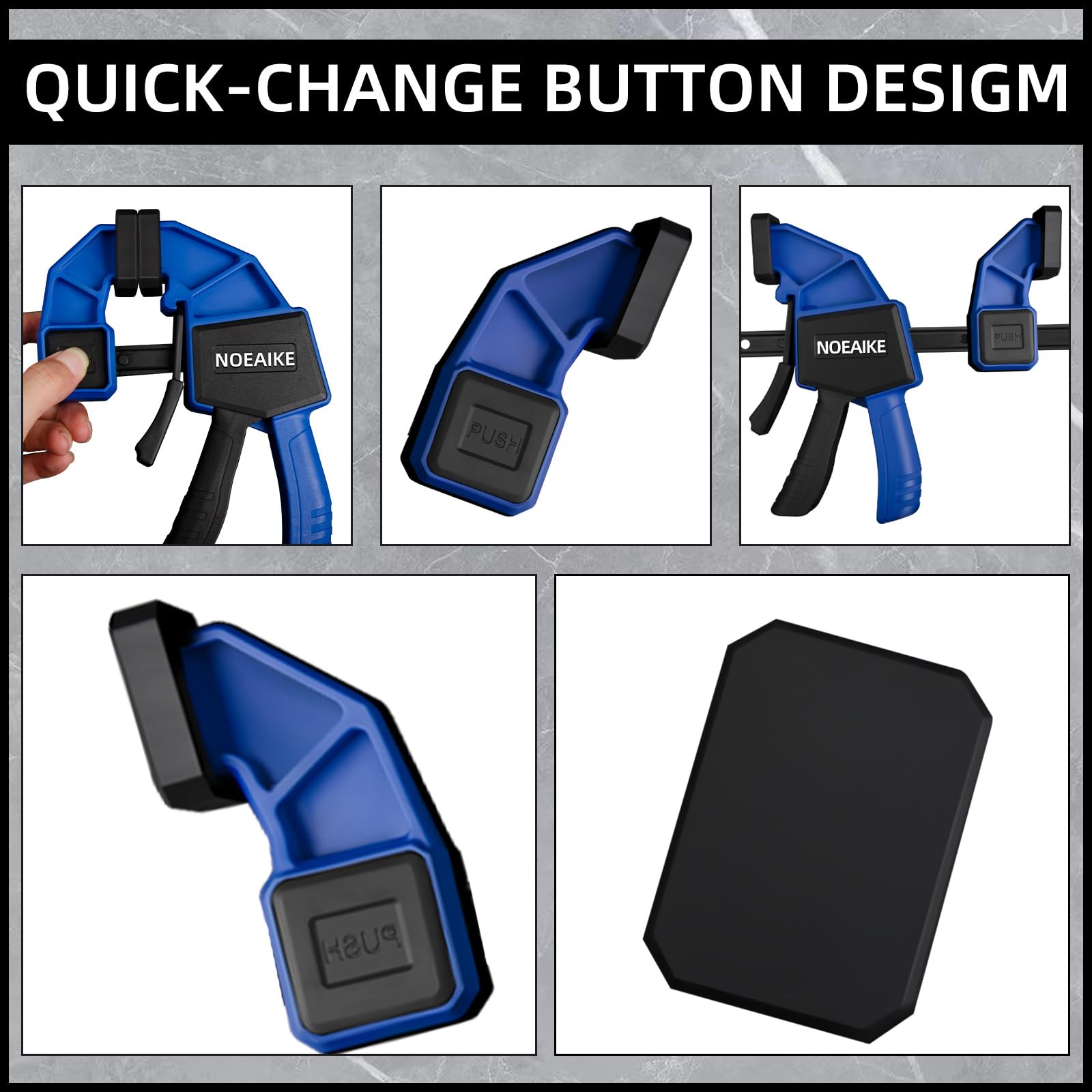 NOEAIKE Bar Clamps quick-change button enables fast spreader conversion