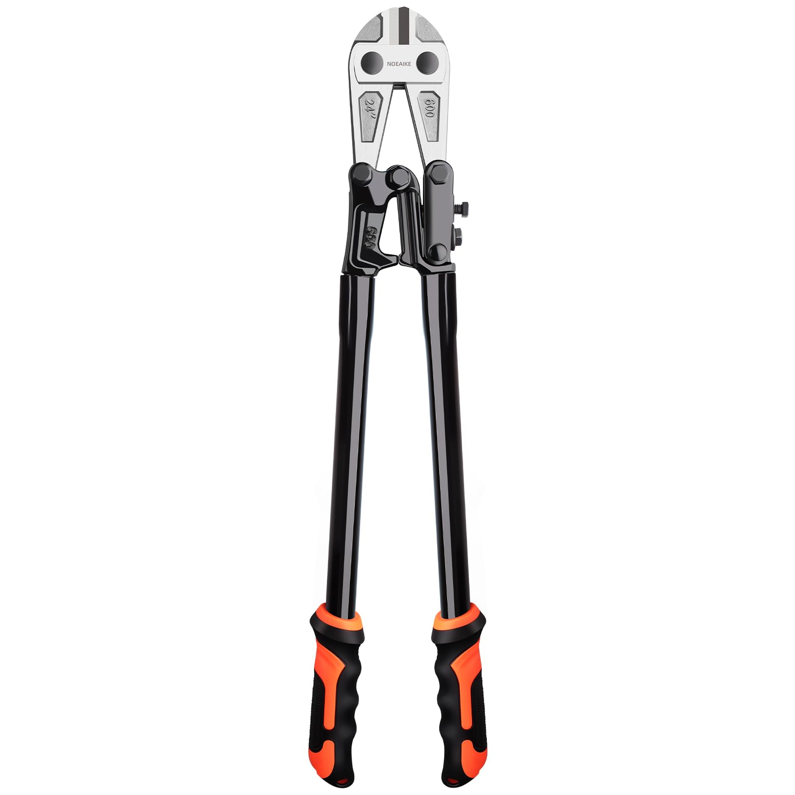 NOEAIKE 24 inch bolt cutter in a rugged metalworking setting ready for use