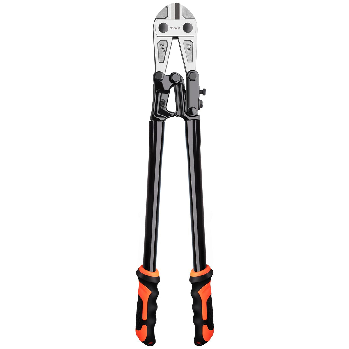 NOEAIKE 24 inch bolt cutter in a rugged metalworking setting ready for use