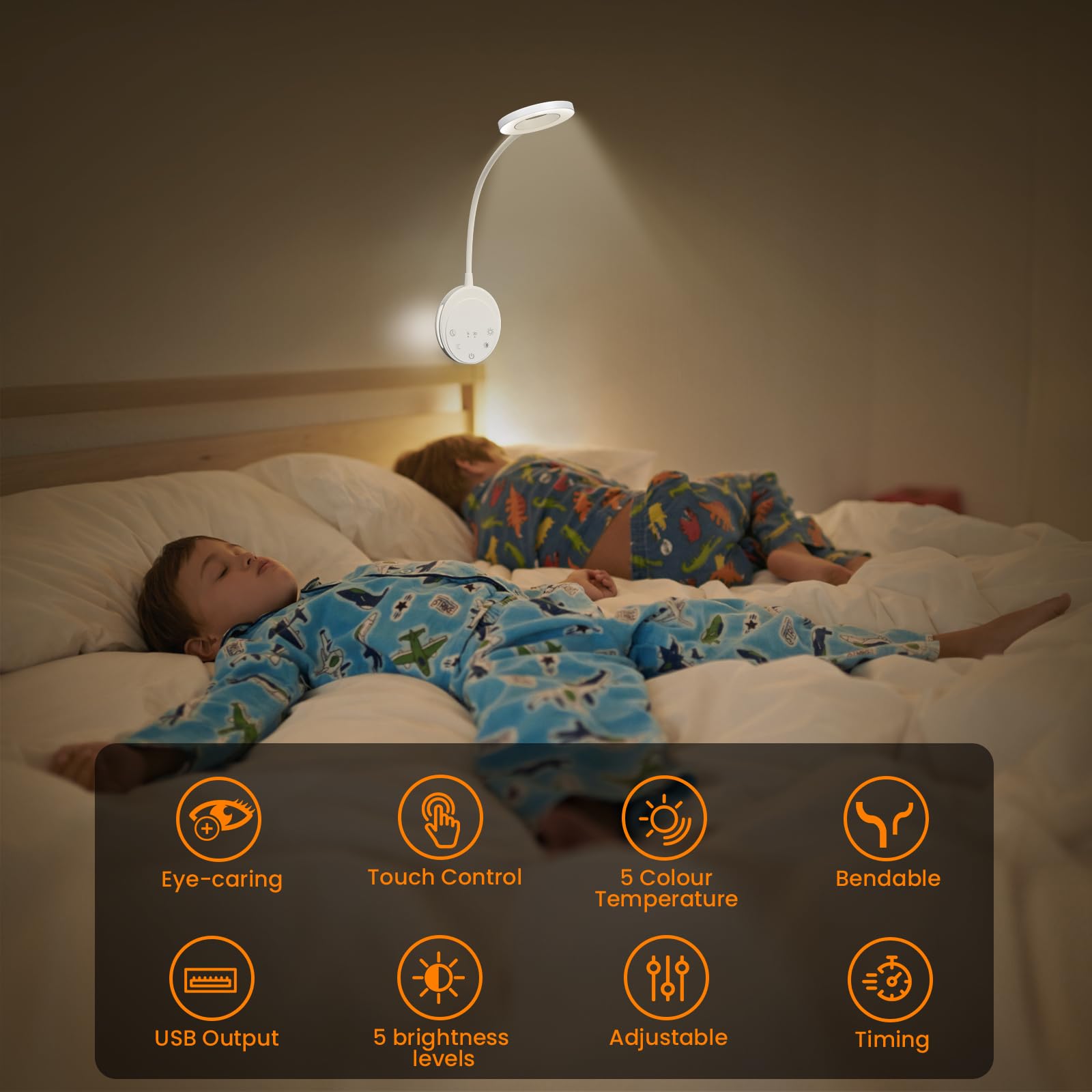 NoeiiT easy-install design for wall or headboard mounting