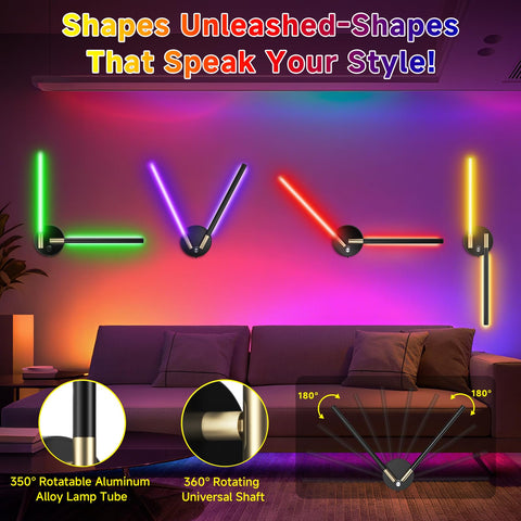 NoeiiT wall sconce with remote RGB colors for mood-enhancing illumination.