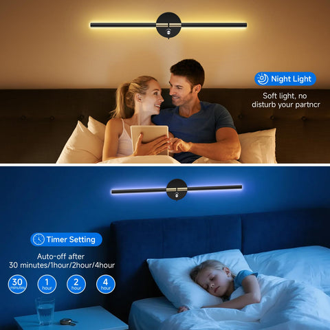 NoeiiT wall sconce with timer for convenient lighting schedules.